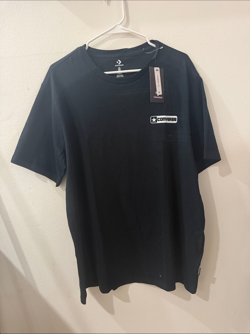 Converse Black Short Sleeve Tee with Chest Logo